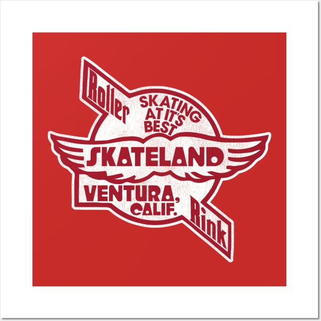 Skateland Ventura California Vintage Roller Rink Wall Art by darklordpug